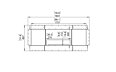 Flex 68DB.BX2 Double Sided - Technical Drawing / Front by EcoSmart Fire