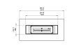 Gin 90 (Dining) Fire Table - Technical Drawing / Top by EcoSmart Fire