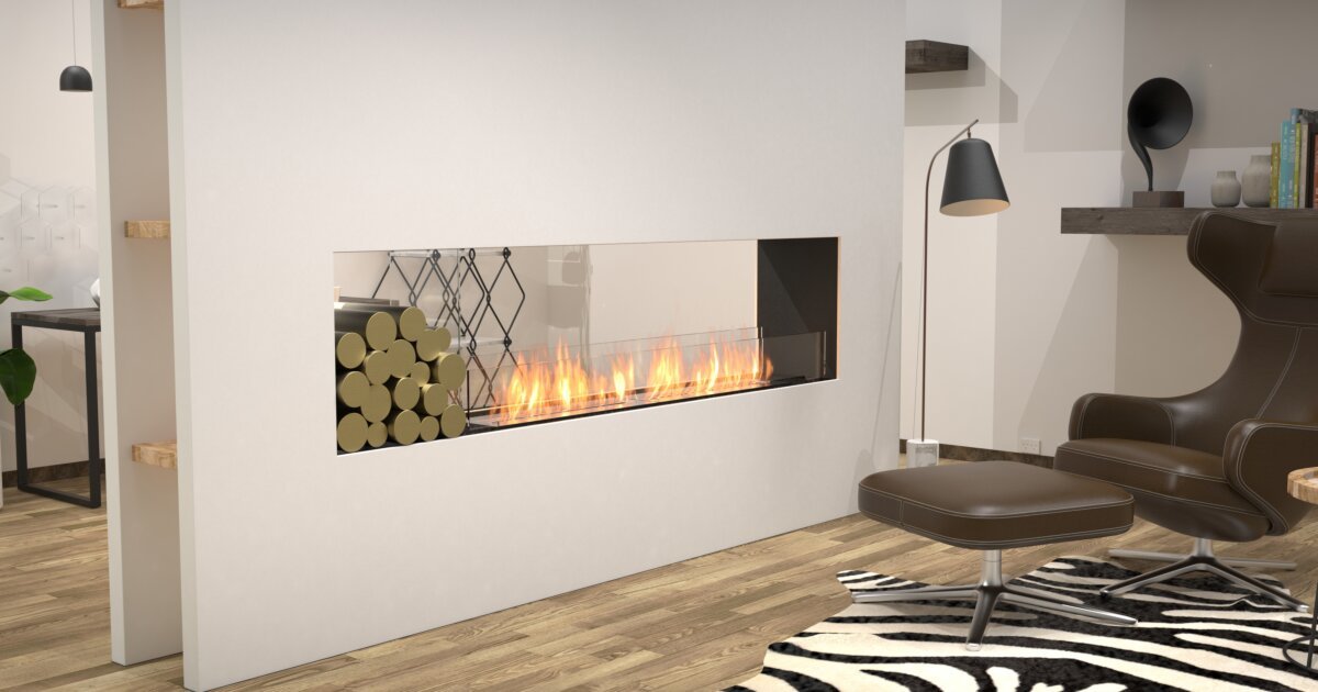 Flex 104db Bx2 Double Sided Fireplace, Double Sided Ventless Gas Fireplace Inserts