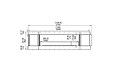 Flex 104LC.BX2 Left Corner - Technical Drawing / Front by EcoSmart Fire