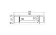 Flex 104RC.BX2 Right Corner - Technical Drawing / Front by EcoSmart Fire