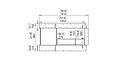 Flex 50PN.BXL Peninsula - Technical Drawing / Front by EcoSmart Fire