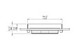 Linear Curved 65 braciere bioetanolo  Kit - Disegno tecnico / Fronte da EcoSmart Fire