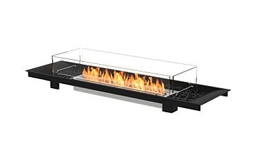 Linear Curved 65 Fire Pit Kit - Studio Image by EcoSmart Fire