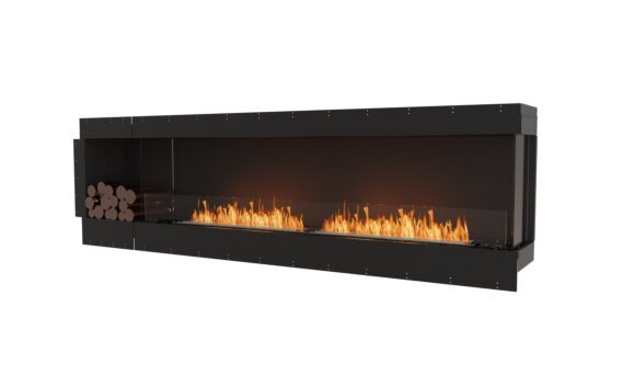 Flex 104RC.BXL Right Corner - Ethanol / Black / Uninstalled view - Logs not included by EcoSmart Fire
