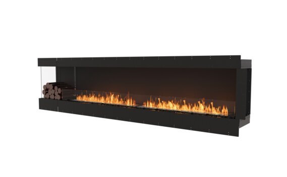 Flex 122LC.BXL Left Corner - Ethanol / Black / Uninstalled view - Logs not included by EcoSmart Fire