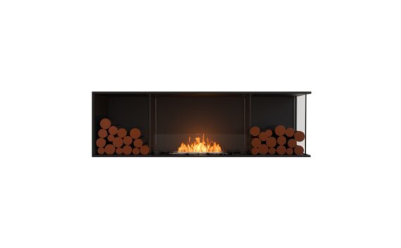 Flex 68RC.BX2 Right Corner - Ethanol / Black / Installed view - Logs not included by EcoSmart Fire