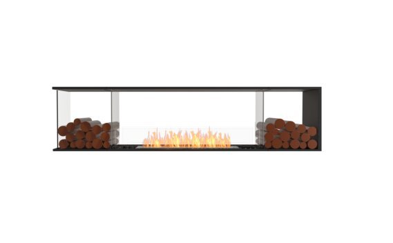Flex 86PN.BX2 Peninsula - Ethanol / Black / Installed view - Logs not included by EcoSmart Fire