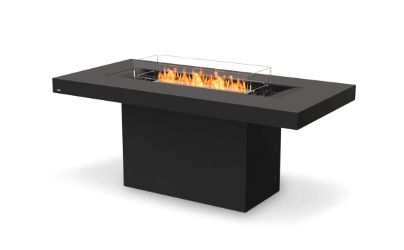 Gin 90 Bar Gathering Fire Pit Table, Uptown Black Gas Fire Pit Table