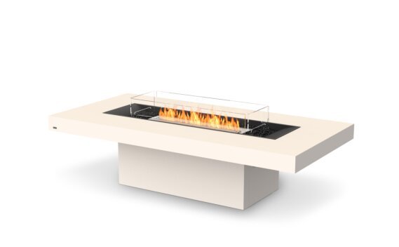 Gin 90 (Chat) tavolo camino - Ethanol / Beige / Optional Fire Screen by EcoSmart Fire