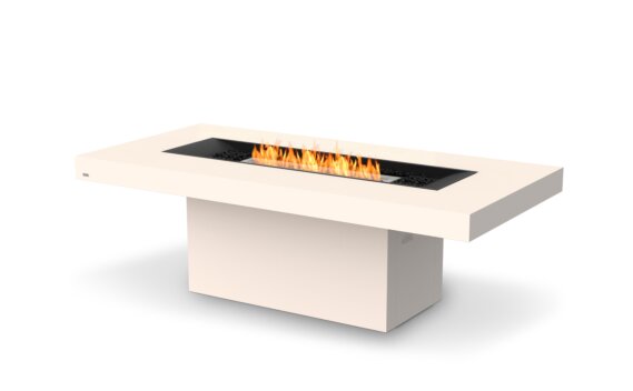 Gin 90 (Comedor) mesa de fuego - Etanol / Beige / Pantalla de fuego opcional por EcoSmart Fire