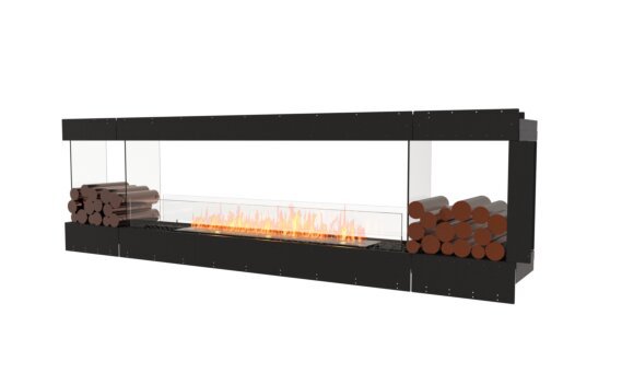 Flex 104PN.BX2 Peninsula - Ethanol / Black / Uninstalled view - Logs not included by EcoSmart Fire