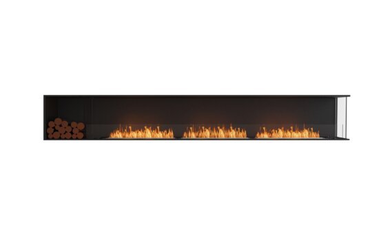 Flex 140RC.BXL Right Corner - Ethanol / Black / Installed view - Logs not included by EcoSmart Fire