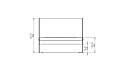 Igloo XL7 camino di design - Disegno tecnico / Fronte da EcoSmart Fire
