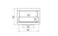Firebox 800SS Einseitig-Kamin - Technische Zeichnung / Vorderseite von EcoSmart Fire