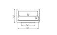 Firebox 1000SS Einseitig-Kamin - Technische Zeichnung / Vorderseite von EcoSmart Fire