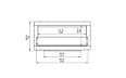 Firebox 1200SS Einseitig-Kamin - Technische Zeichnung / Vorderseite von EcoSmart Fire