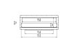 Firebox 1700SS Einseitig-Kamin - Technische Zeichnung / Vorderseite von EcoSmart Fire