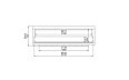 Firebox 2100SS Einseitig-Kamin - Technische Zeichnung / Vorderseite von EcoSmart Fire