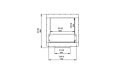 Firebox 650DB Doppelseitige-Kamin - Technische Zeichnung / Vorderseite von EcoSmart Fire