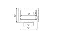 Firebox 800DB Doppelseitige-Kamin - Technische Zeichnung / Vorderseite von EcoSmart Fire