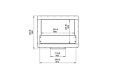 Firebox 900DB Doppelseitige-Kamin - Technische Zeichnung / Vorderseite von EcoSmart Fire