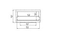 Firebox 1200DB camino bifacciali - Disegno tecnico / Fronte da EcoSmart Fire
