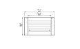 Firebox 650CV Runde-Kamin - Technische Zeichnung / Vorderseite von EcoSmart Fire