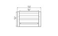 Firebox 920CV Runde-Kamin - Technische Zeichnung / Vorderseite von EcoSmart Fire
