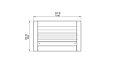 Firebox 1100CV Runde-Kamin - Technische Zeichnung / Vorderseite von EcoSmart Fire