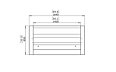 Firebox 1400CV Runde-Kamin - Technische Zeichnung / Vorderseite von EcoSmart Fire