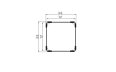 S430 Fire Screen Kaminschirm - Technische Zeichnung / Top by Blinde Design