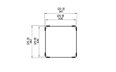 S530 Fire Screen Fireplace Screen - Technical Drawing / Top by Blinde Design
