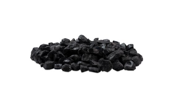 Supports décoratifs en verre noir et charbon de bois - Noir par EcoSmart Fire