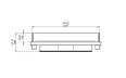 Linear 50 Kit para Lareira - Desenho Técnico / Frente por EcoSmart Fire