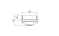 Square 22 braciere bioetanolo  Kit - Disegno tecnico / Fronte da EcoSmart Fire