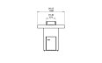 Gin 90 (Bar) Mesa de Fogo - Desenho Técnico / Lateral por EcoSmart Fire