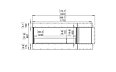Flex 68LC.BXR Linke Ecke - Technische Zeichnung / Vorderseite von EcoSmart Fire