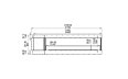 Flex 104RC.BXL Rechte Ecke - Technische Zeichnung / Vorderseite von EcoSmart Fire