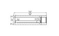 Flex 104RC.BXR Rechte Ecke - Technische Zeichnung / Vorderseite von EcoSmart Fire