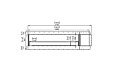 Flex 104LC.BXR Linke Ecke - Technische Zeichnung / Vorderseite von EcoSmart Fire