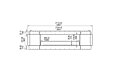 Flex 104DB.BX2 Doppelseitig - Technische Zeichnung / Vorderseite von EcoSmart Fire