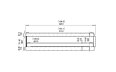 Flex 122LC Linke Ecke - Technische Zeichnung / Vorderseite von EcoSmart Fire