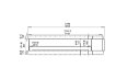 Flex 122PN.BXR Peninsula - Technische Zeichnung / Vorderseite von EcoSmart Fire