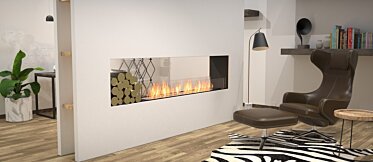 Living Area - Double sided fireplaces