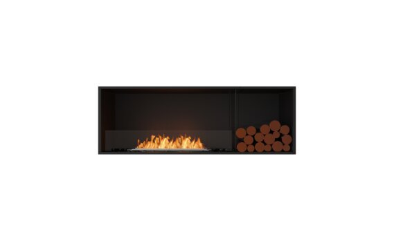 Flex 60SS.BXR Single Sided - Ethanol / Black / Installed view - Logs not included by EcoSmart Fire