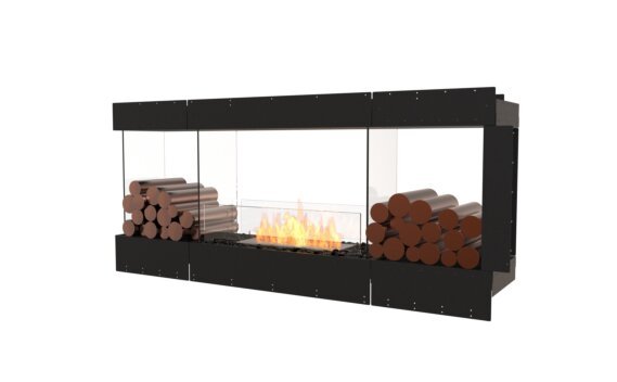 Flex 68PN.BX2 Peninsula - Ethanol / Black / Uninstalled view - Logs not included by EcoSmart Fire