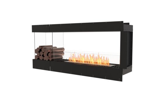 Flex 68PN.BXL Peninsula - Ethanol / Black / Uninstalled view - Logs not included by EcoSmart Fire