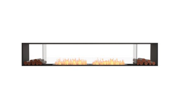 Flex 122DB.BX2 Double Sided - Ethanol / Black / Installed view - Logs not included by EcoSmart Fire