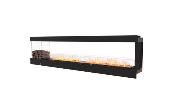 Flex 122PN.BXL Peninsula - Ethanol / Black / Uninstalled view - Logs not included by EcoSmart Fire